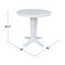 International Concepts 36 in. Solid Wood Round Top Pedestal Dining Table - 35.9 in. High, White K08-36RT-23B-36 - alternate 3